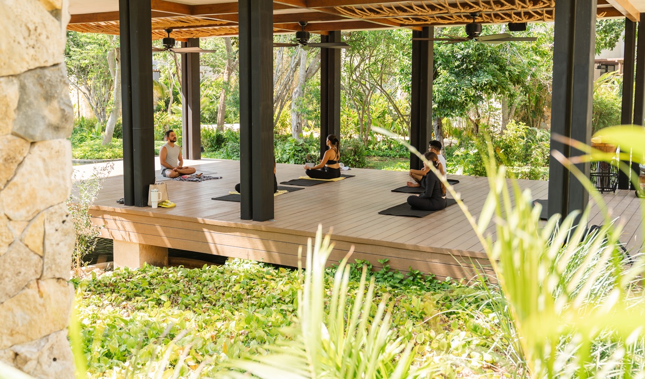 Wellbeing activations for groups at Hacienda Xcanatun